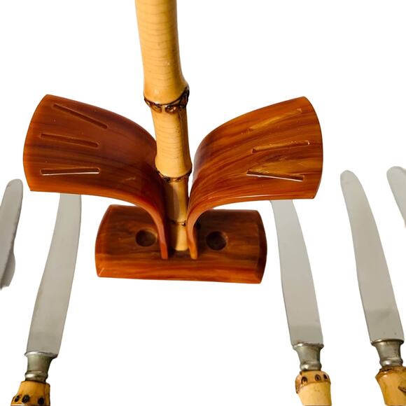 Vintage Bakelite Rostfrei Solingen Knife Set - Picture 8 of 13